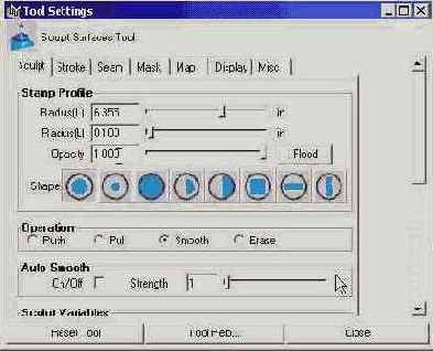   Tool Settings   Sculpt Surface